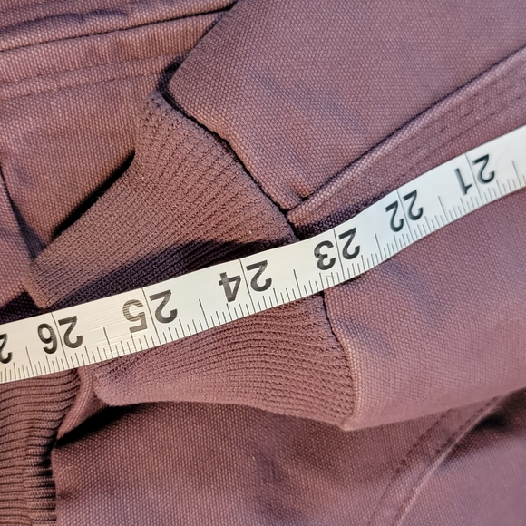 Carhartt Plum Purple Heavy Canvas Workwear Hooded Coat Work Jacket XL 16-18 - Picture 11 of 12